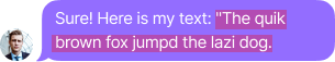 Message bubble