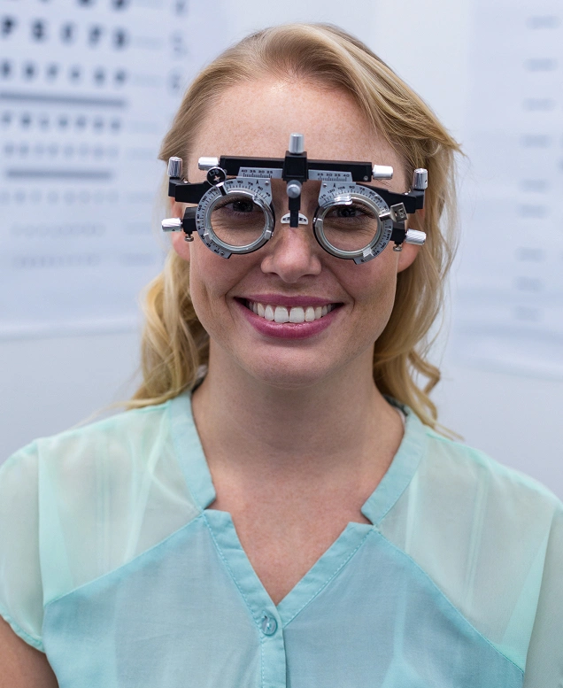 Patient receiving precision eye care